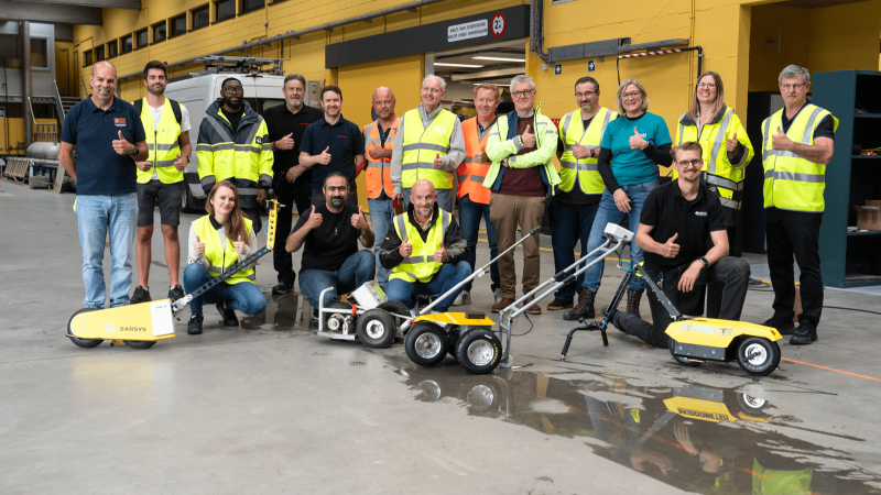 Groepsfoto met medewerkers uit zes verschillende organisaties die meewerkten aan de roundrobintest in het kader van het sterocycla-project