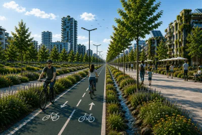 Visuel ville résiliente du projet Streets2030